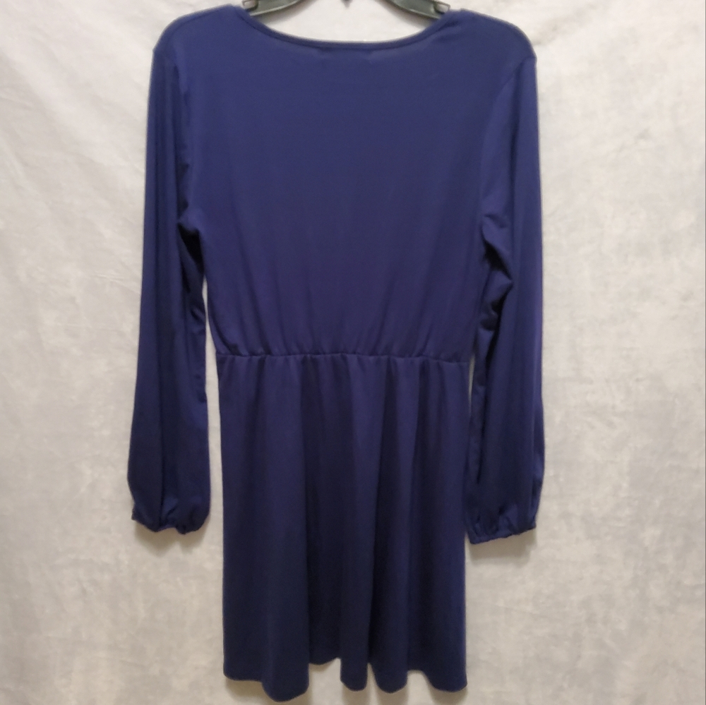 NWT. LEADINGSTAR SOLID BLUE LONG PUFF SLEEVES WITH ELASTIC CUFFS SIZE M - Picture 4 of 9